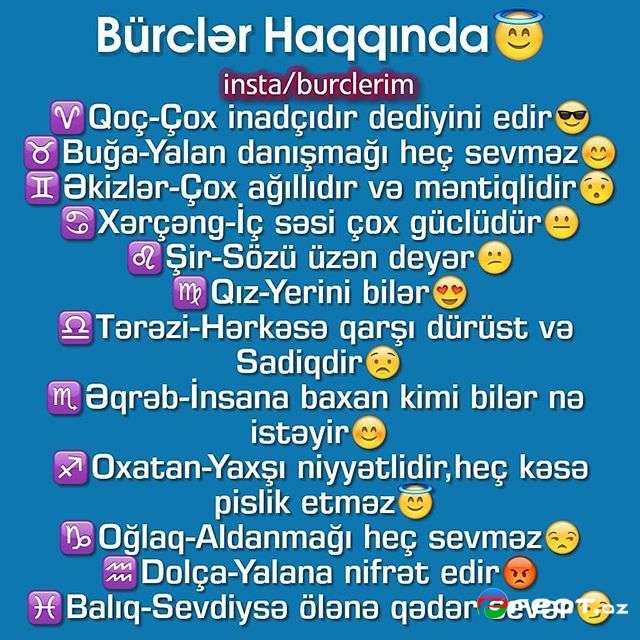 Bürclər Haqqında Bilmədiyiniz Maraqlı Məlumatlar Foto 36burcler Haqqindamaraqli Melumatlar 